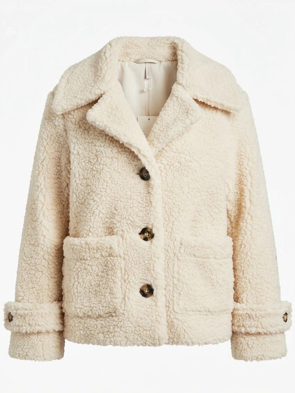 Free People Teddy Jacket Cream Size Small Like New